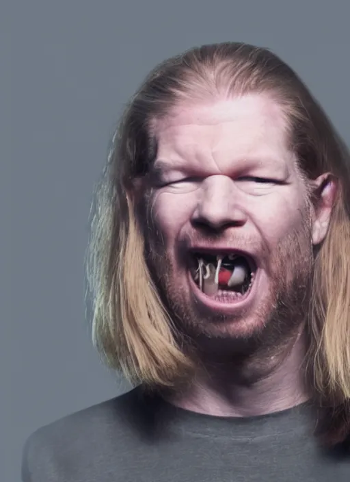 Image similar to a still of aphex twin in the style of David Lynch