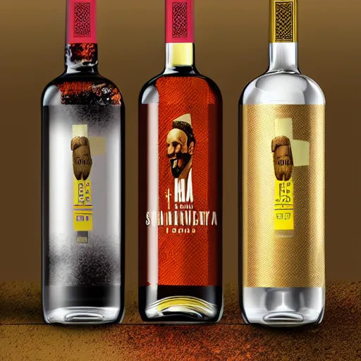 Prompt: liquor, packaging design, premium quality, limited edition, artist, bold, front label, trending, behance, packaging of the world