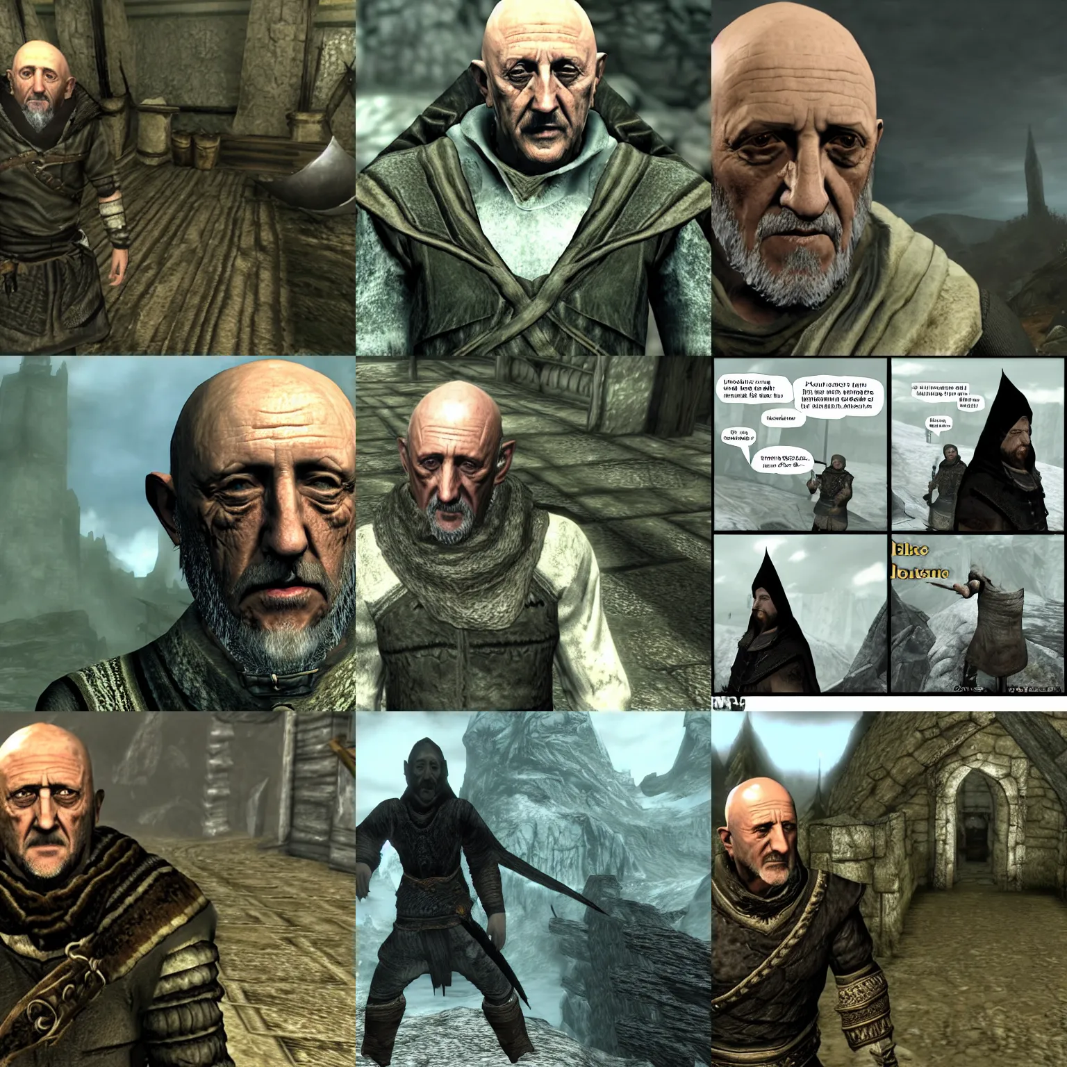 Prompt: mike ehrmantraut in skyrim
