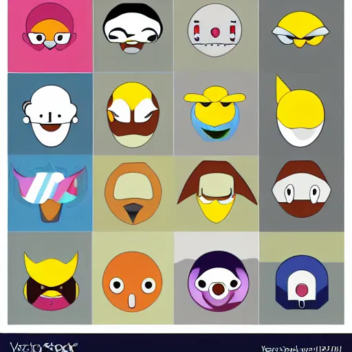 Image similar to face icon vector minimalist digimon tomine, adrian