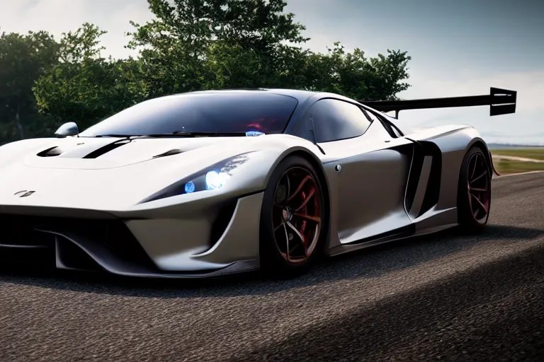 Image similar to photo wallpaper sport car gran turismo 7 forza horizon need for speed fast and furious 5 unreal engine supercar hypercar game concept car octane render, 4 khd 2 0 2 2 3 d cgi rtx style chrome reflexion global illumination ray tracing hdr arstation pixar and disney unreal