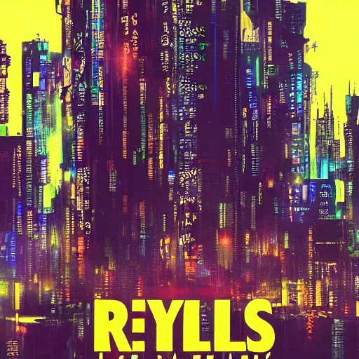Image similar to poster saying royalties belong to artists, creative sublime movie poster. realism cyberpunk