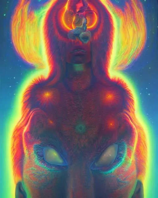 Prompt: portrait ultra dimensional vulpes vulpes fulva entity, accidentally tripping on dmt and acid, psychedelic experience, overwhelming psychosis of self realization and burning awakening, ultra high definition, unreal engine 5, hyperrealism, masterpiece composition, by casey weldon, barclay shaw 8 k photorealistic