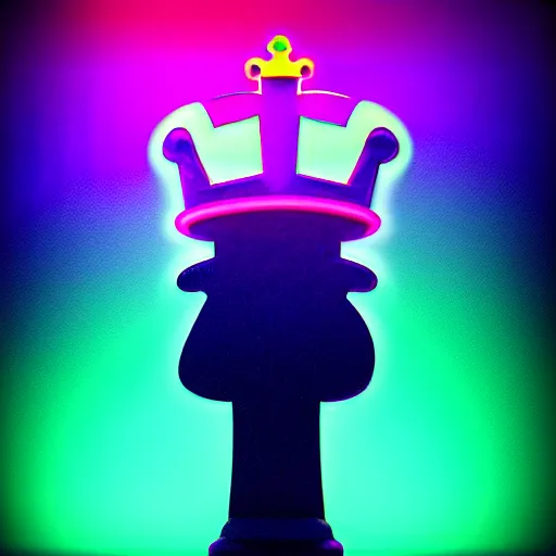 Prompt: Polaroid photo of a queen chess piece made of neon lights resting on a reflection, digital forest, high quality architectural art , Isometric 3D Fantasy turtle, Smoth 3D Illustration, Cinematic Matte Painting, soft render, Servando Lupini, handpaint texture, Blender, 3DCoat