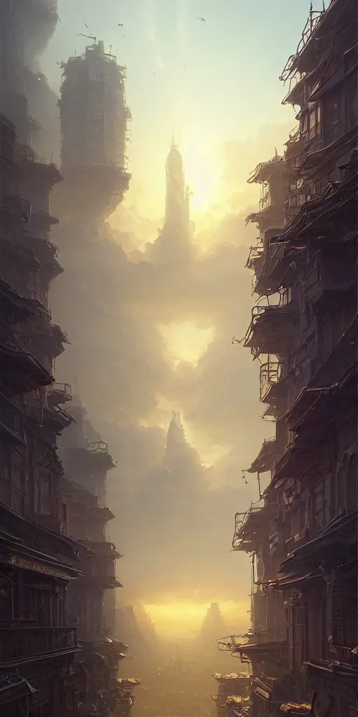 Prompt: a city built on a giant ant, unreal engine, fantasy art by greg rutkowski, loish, rhads, ferdinand knab, makoto shinkai and lois van baarle, ilya kuvshinov, rossdraws, tom bagshaw, global illumination, soft light, detailed and intricate environment