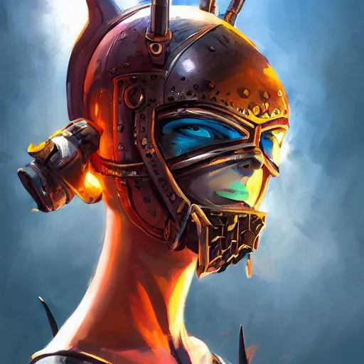 Image similar to cyberpunk viking helmet mask warrior goddess robot ninja fantasy, art gta 5 cover, official fanart behance hd artstation by jesper ejsing, by rhads, makoto shinkai and lois van baarle, ilya kuvshinov, ossdraws