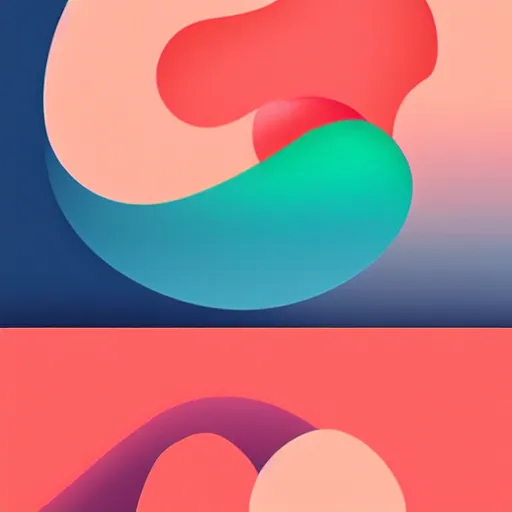 beautful abstract shapes with soft gradients trending | Stable Diffusion