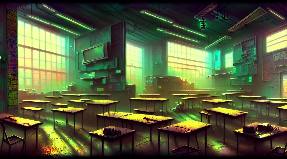 Classroom sunlight anime visual novel game. Generate Ai 27736758 Stock  Photo at Vecteezy