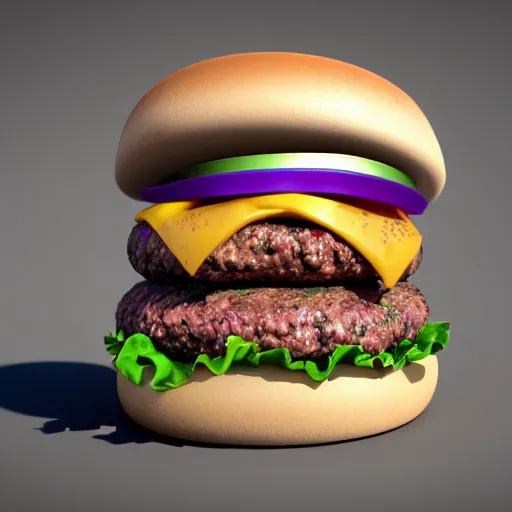 Prompt: Burger, unreal render