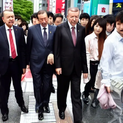 Image similar to Recep tayyip erdogan in akihabara