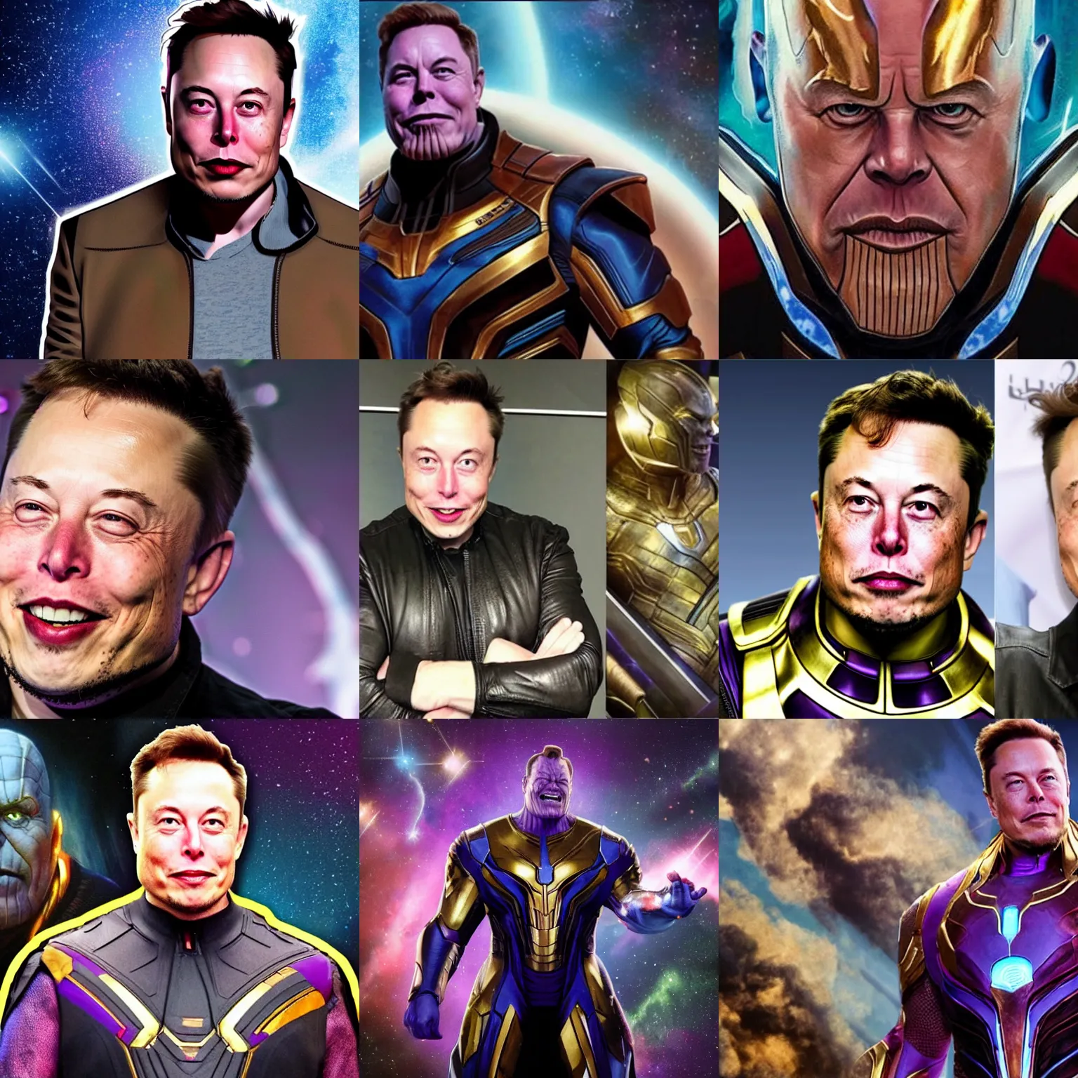 Prompt: elon musk as thanos