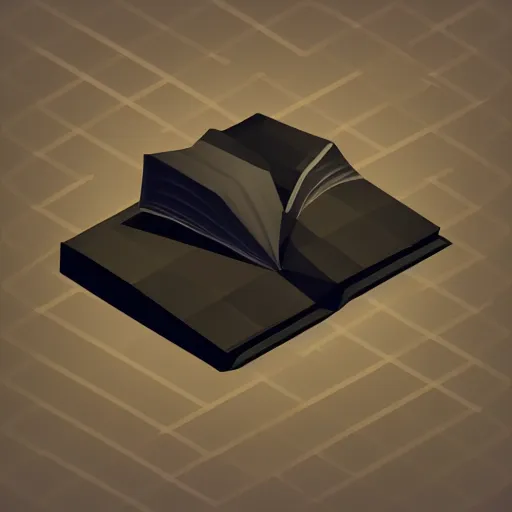 Prompt: isometric vector low poly black Bible icon, cgsociety, volumetric lighting, artstationhq