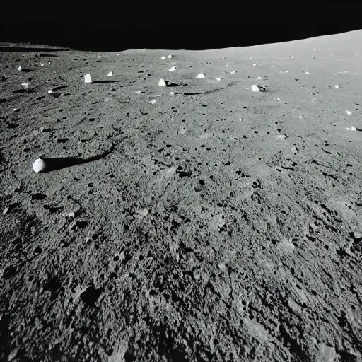 Image similar to a photography of a green soccer pitch on the moon, extreme long shot