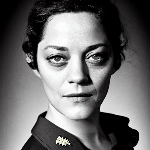 Prompt: a beautiful photography of Marion Cotillard playing Joseph Stalin, photorealistic, Canon eos M50, 50mm, cinematic, trending on Artstation