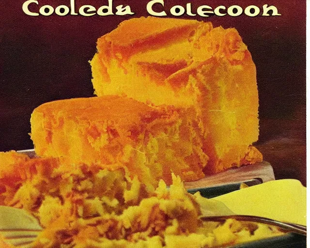 Image similar to 1970's cookbook color photograph of cheddar cheese cat sharp detail high detail