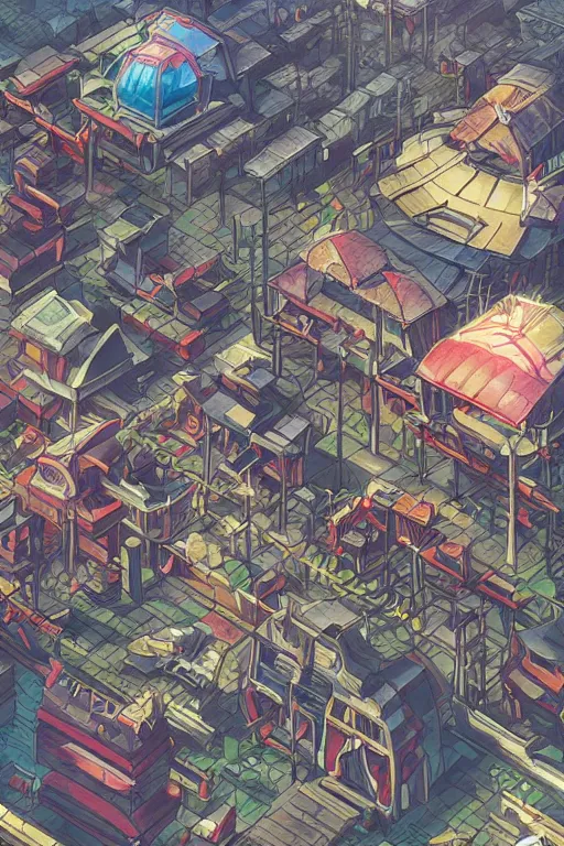 Image similar to ninja in a futuristic japanese village, trending on artstation, digital art,