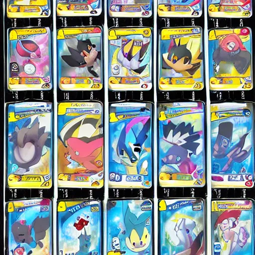 Image similar to pokemon cards with snooki, joe biden, nicki minaj, kim kardashian, osama bin laden, pokemon anime style, hd 8k image high detail, at target