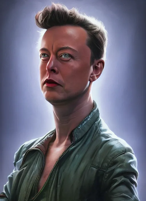 Prompt: ( ( ( hyperrealist cg an epic fantasy comic book style portrait painting of a elon musk ) ) ) by thomas blackshear and matt stewart, fantasy, photorealistic, octane render, vibrant colors, unreal engine, dynamic lighting, perfect factions, very detailed faces, trending on artstation, poster, volumetric lighting, 4 k, award winning