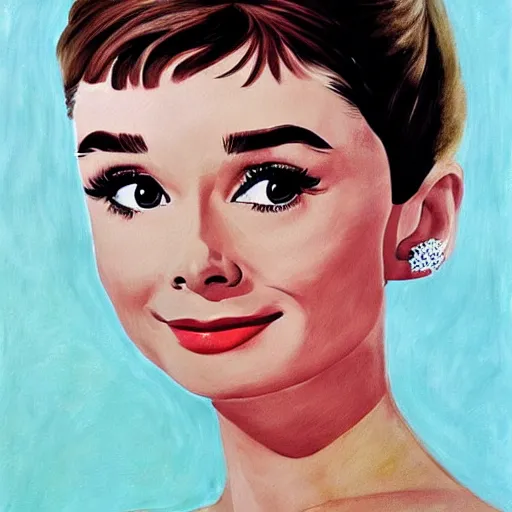 Image similar to audrey hepburn art by hans rottenhammer