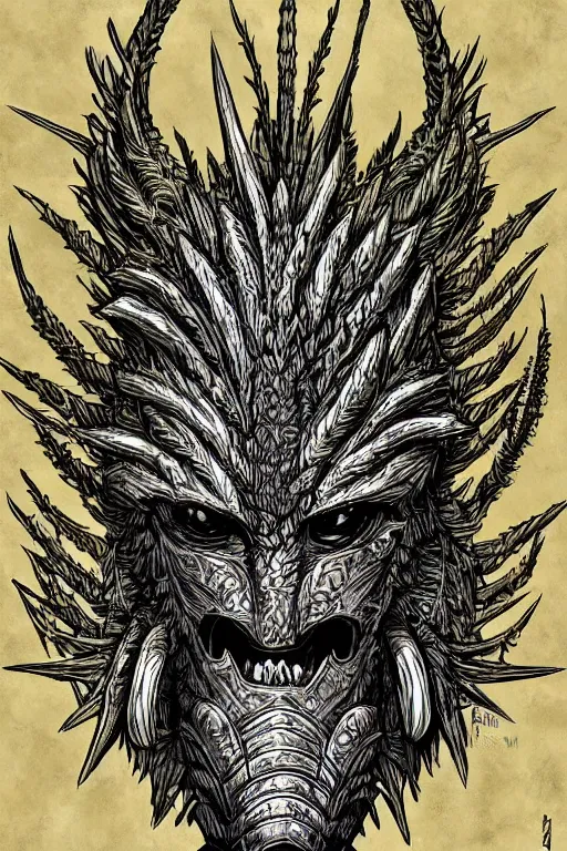 Prompt: armoured warrior thistle monster, symmetrical, highly detailed, digital art, thistle themed armour, sharp focus, trending on art station, kentaro miura manga art style