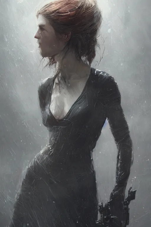 Image similar to A beuatiful portrait of a women wearing a spider pendent by Greg Rutkowski, Sung Choi, Mitchell Mohrhauser, Maciej Kuciara, Johnson Ting, Maxim Verehin, Peter Konig, Resident evil , 8k photorealistic, cinematic lighting, HD, high details, dramatic, atmospheric , trending on artstation