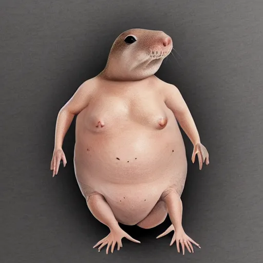 Image similar to mole rat with a dad bod