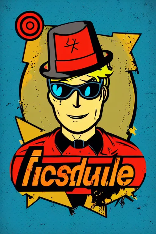 Image similar to fallout 7 6 retro futurist illustration art by butcher billy, sticker, colorful, illustration, highly detailed, simple, smooth and clean vector curves, no jagged lines, vector art, smooth andy warhol style