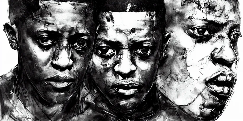 Image similar to lil boosie by yoji shinkawa, katayama bokuyo, agnes cecile concept art 8 k