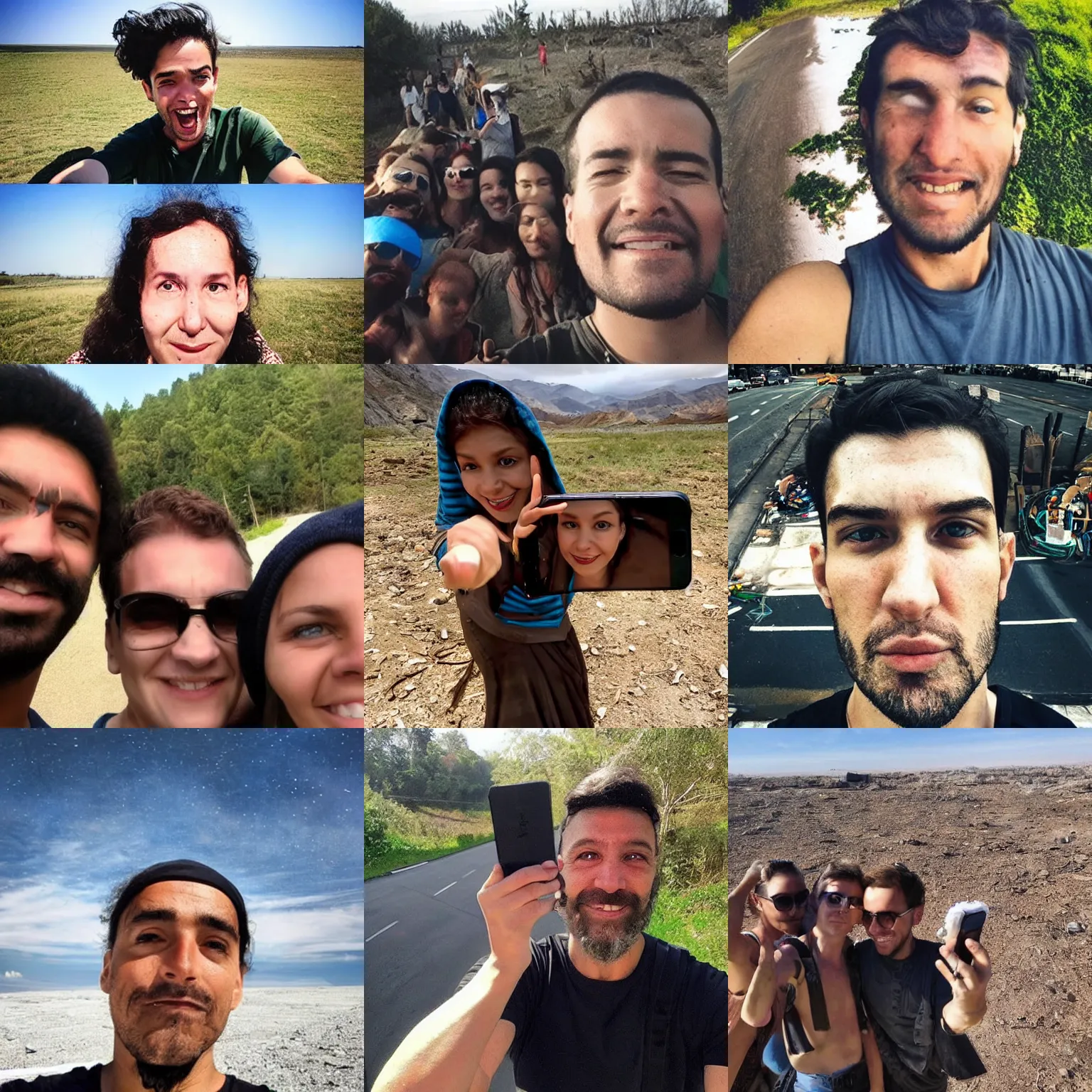 Prompt: last selfie on the earth