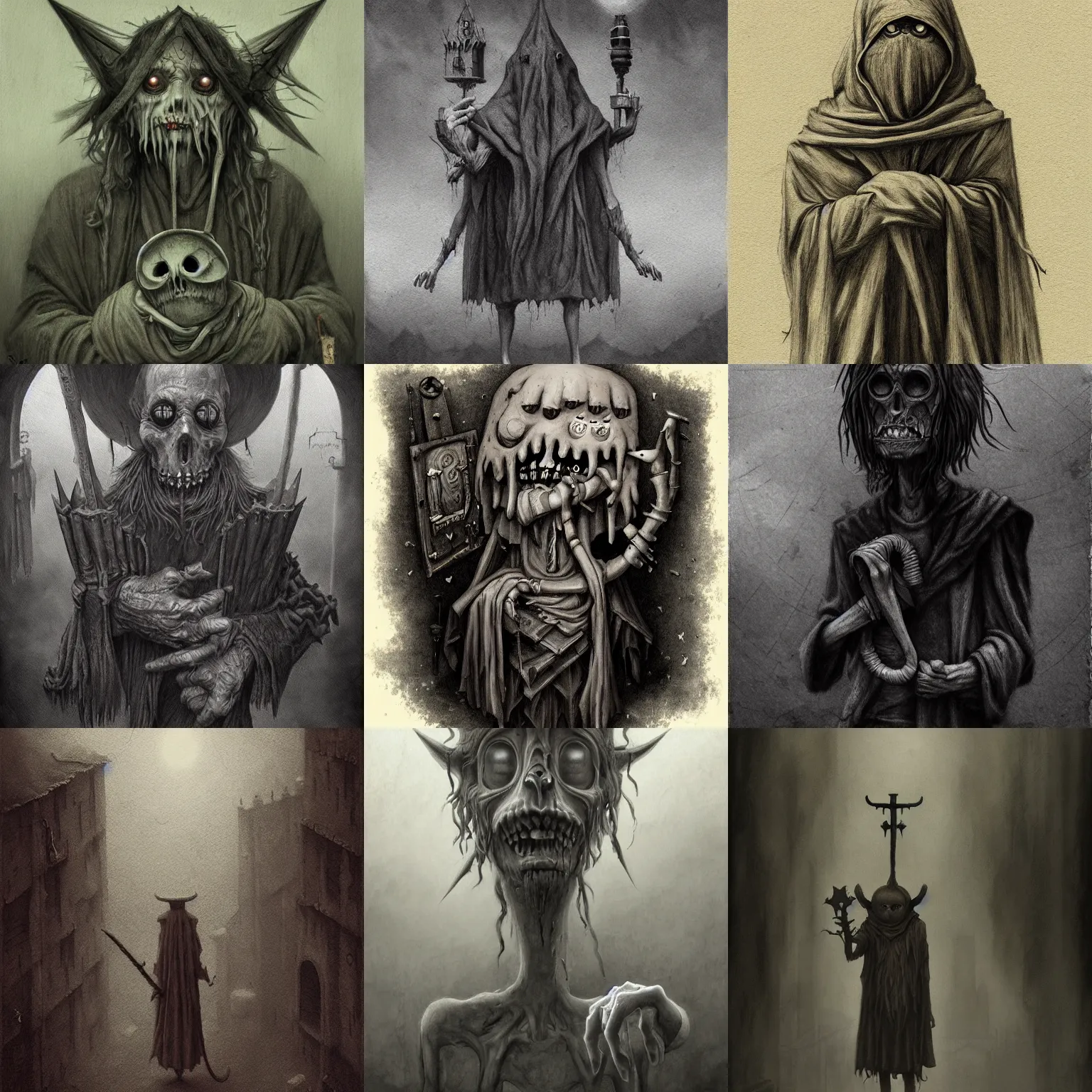 Image similar to an occultist in the style of John Kenn Mortensen, realistic painting, high definition, digital art, matte painting, very detailed, realistic