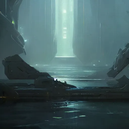 Prompt: star wars concept art by greg rutkowski, an underwater city, elegant, beautiful dark cinematic ilumination, enigmatic atmosphere, artstation hq.