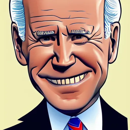 Image similar to joe biden charicature