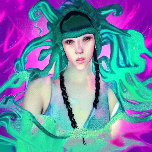 Image similar to “TOGETHER is more - Data NFT Season 1 contributor in seapunk style featured on artstation in the style of Monet - series element 2”