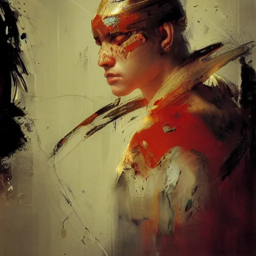 Image similar to the last warrior by ruan jia, portrait