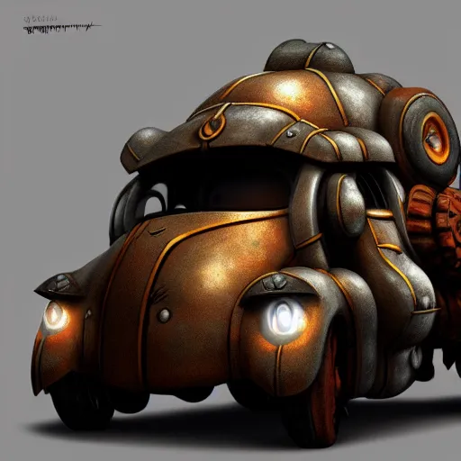 Image similar to a dwarven automobile, artstation, digital art, high quality, realistic