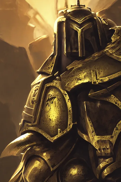 Image similar to armor portrait heros warhammer 4 0 k horus heresy fanart - the primarchs emperor by johannes helgeson animated with vfx concept artist & illustrator global illumination ray tracing hdr fanart arstation zbrush central hardmesh 8 k octane renderer comics stylized