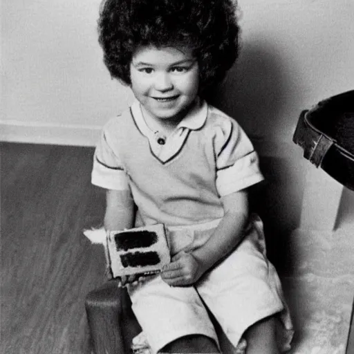Prompt: bob ross as a child
