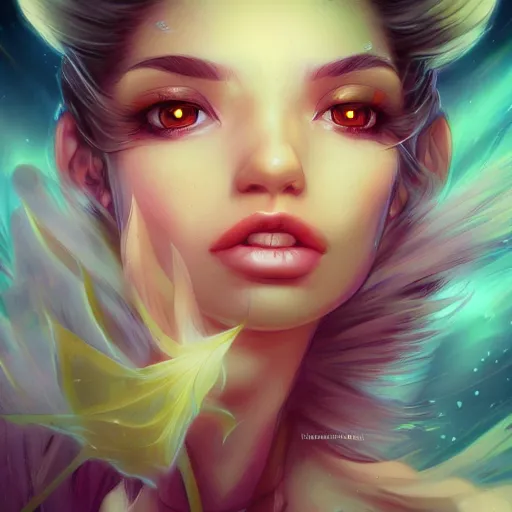 Prompt: depiction of beautiful woman fairy, illustration, artgerm, 4 k, digital art, surreal, space dandy style, highly detailed, godsend, artstation, digital painting, concept art, smooth, sharp focus