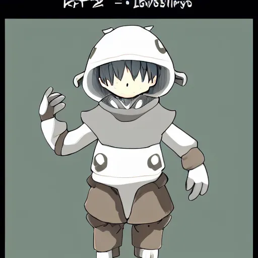 Image similar to little boy wearing sheep suit. white, gray, blue, green and brown pallet color. made in abyss art style, inspired in kris from deltarrune, cute detailed artwork, anatomically proportional