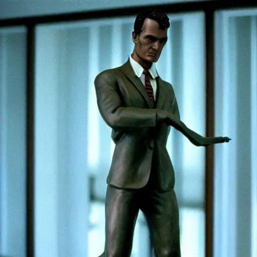Image similar to Arno Breker statue of Patrick Bateman in American Psycho (1999)