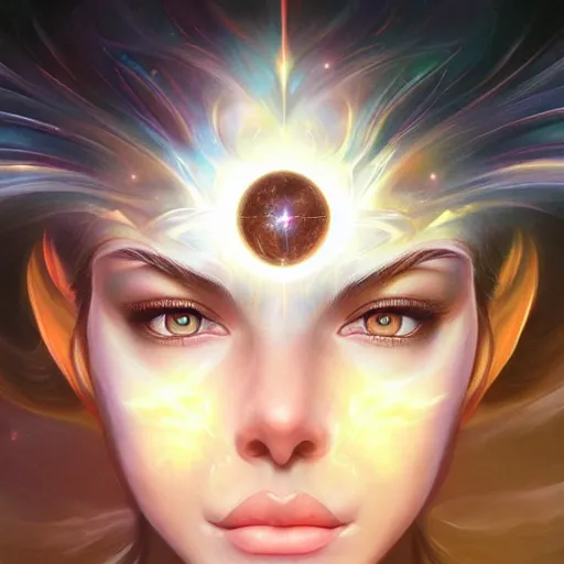 Image similar to beautiful realistic portrait of astral portal by artgerm