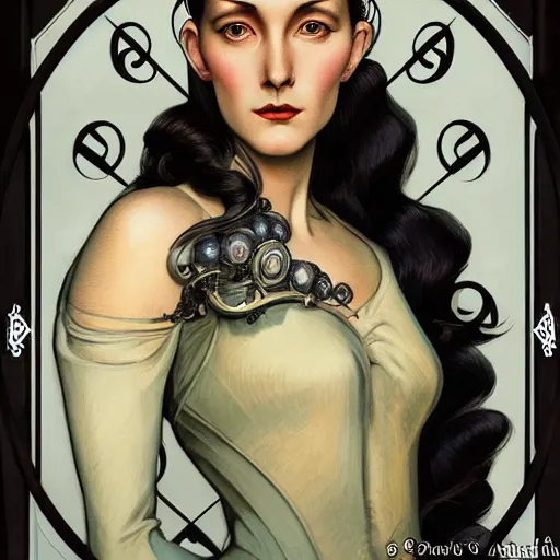 Prompt: an art nouveau, ( streamline moderne ), multi - ethnic and multi - racial portrait in the style of charlie bowater, in the style of donato giancola, in the style of charles dulac. very large, clear, expressive and intelligent eyes. symmetrical, centered, ultrasharp focus, cinematic lighting, photorealistic digital painting, intricate detailed background.