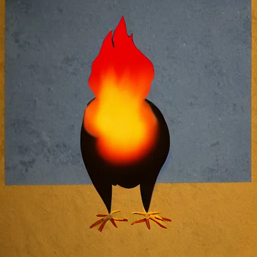 Image similar to chicken made of fire