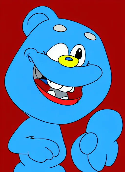 Image similar to portrait of bluey character from bluey cartoon, highly detailed