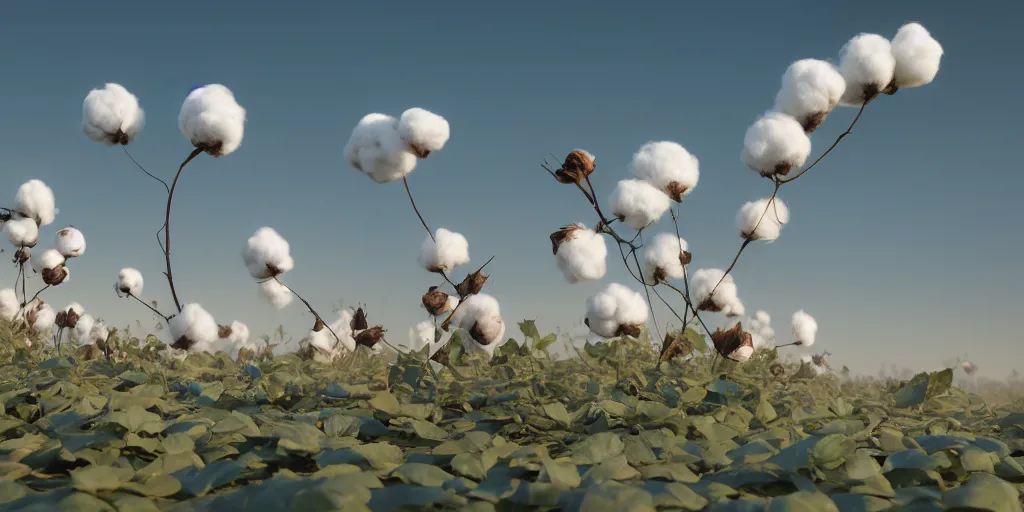 Prompt: explosions in the form of cotton plants on the crimean bridge, 3 d octane remder, epic lighting, 8 k, by goro fujita