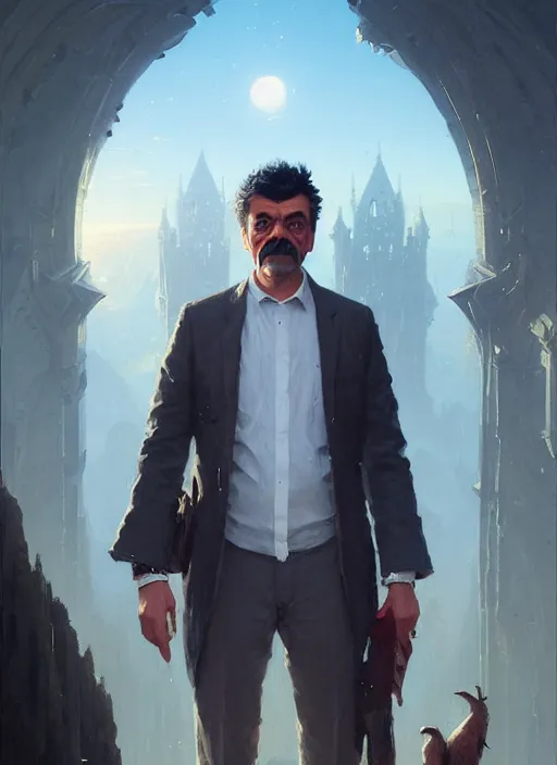 Prompt: highly detailed portrait of rowan sebastian atkinson unreal engine fantasy art by greg rutkowski loish rhads ferdinand knab makoto shinkai