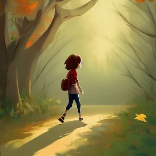 Prompt: goro fujita ilustration emma watson walking in the woods, painting by goro fujita, sharp focus, highly detailed, artstation