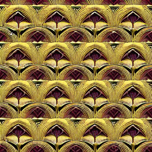 Prompt: symmetry, repeating pattern gold wall paper. art deco