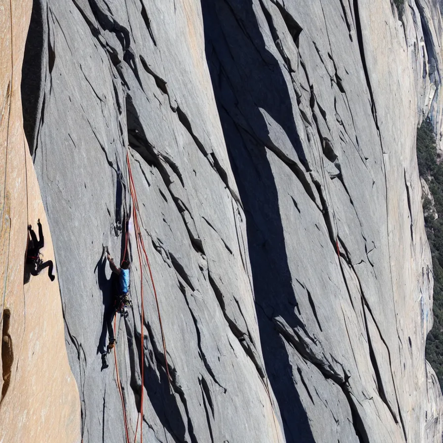 Prompt: voldemort climbs el capitan free solo