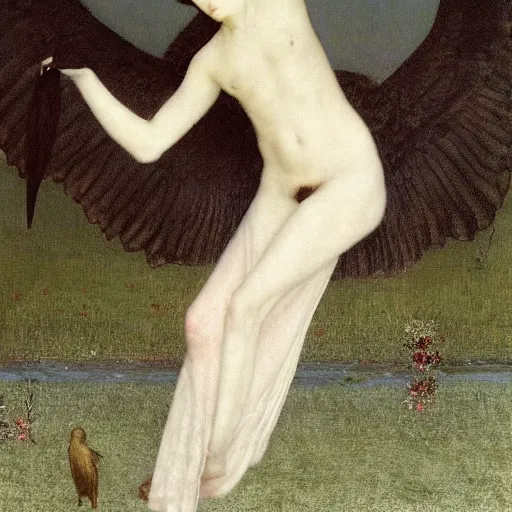 Prompt: The best lack all conviction, while the worst are full of passionate intensity, painted by Fernand Khnopff